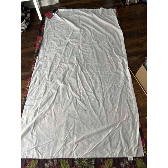 World Market Curtain Panel 48x84 inches Plum Floral Modern Botanicals - Picture 3 of 5